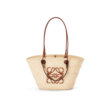 Anagram Basket bag in Irace palm and Leather
