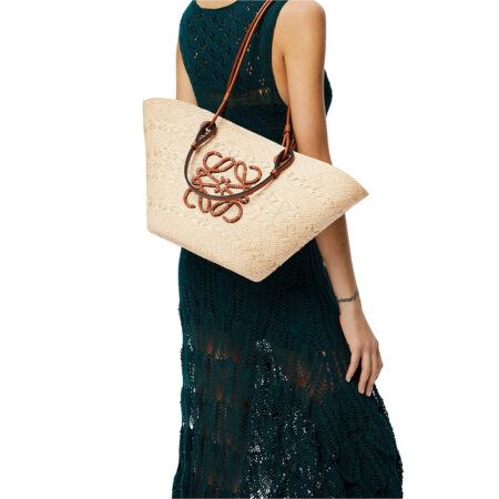 Anagram Basket bag in Irace palm and Leather