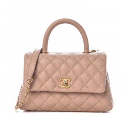 Caviar Quilted Mini Coco Handle Flap Bag