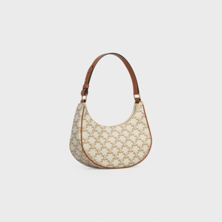 Ava Bag in Triomphe Canvas and Leather White
