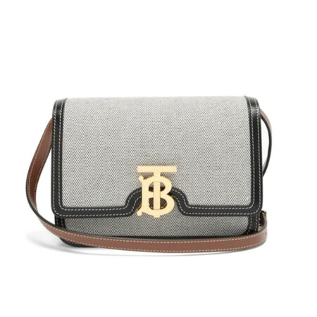 TB Canvas and Leather Cross-body Bag