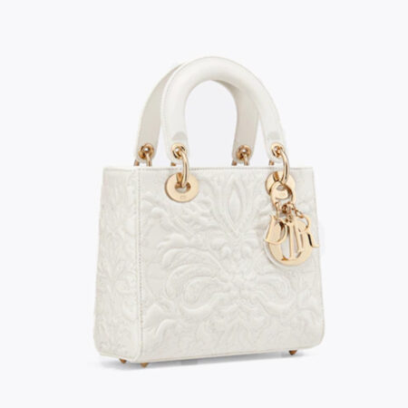 Lady Dior Quilted-Effect Lambskin with Ornamental Motif